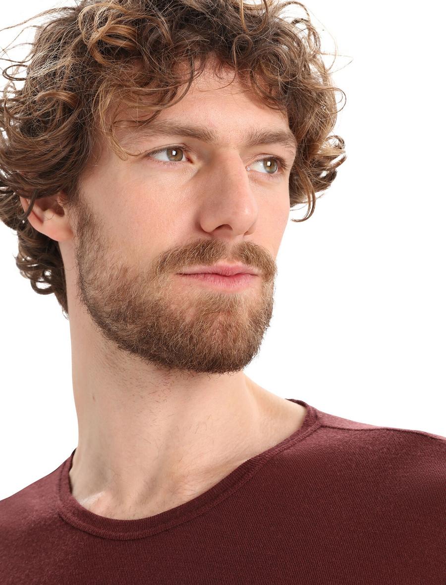 Base Layers Icebreaker Merino 175 Everyday Long Sleeve Crewe Thermal Top Homme Rouge | FR 1375LISH